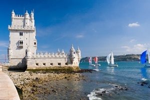 Portugal - Yachts at Belem Tower